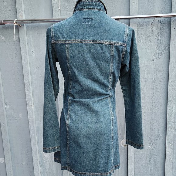 Dakota New Design Longer Denim Jacket Western Style Size Medium - Picture 4 of 6